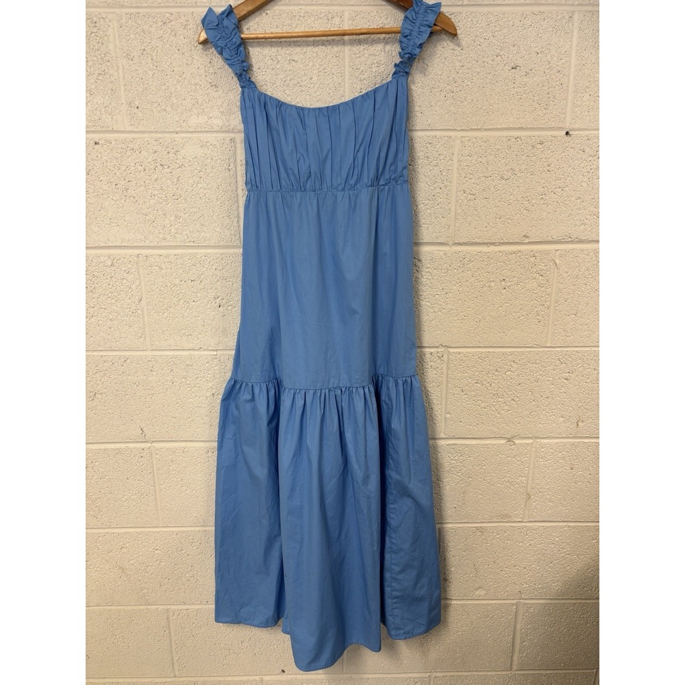 Abercrombie & Fitch Blue Smocked Midi Sundress Women's Small